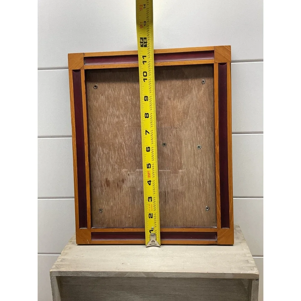 Two Tone Wood Picture Frame 8x10 Natural Oak Mahogany Finish Wall Tabletop